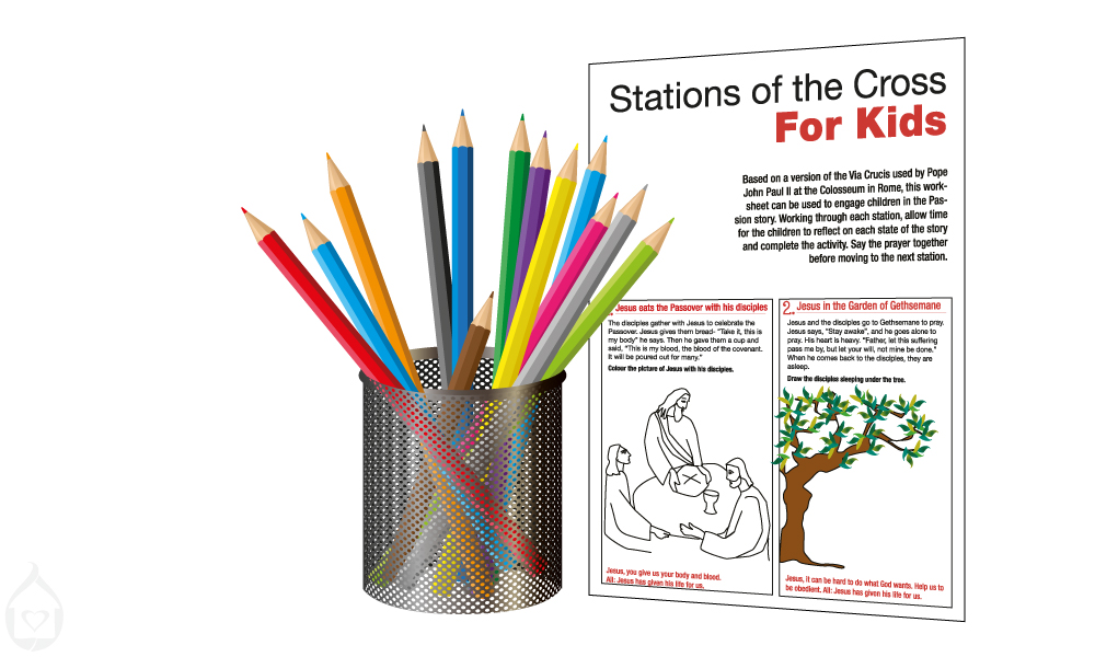 Stations Of The Cross Worksheet For Kids